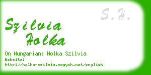 szilvia holka business card